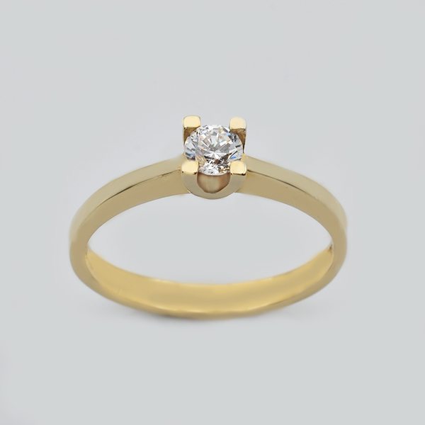 Μονόπετρο δαχτυλίδι χρυσό Κ14 Κωδ. ΜΧ/212