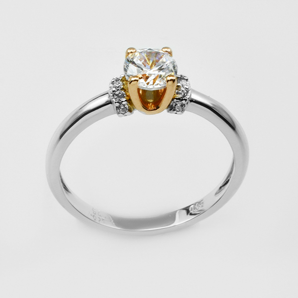 Μονόπετρο Δαχτυλίδι λευκόχρυσο Κ14 Κωδ. ΜΧ/113