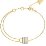 GUESS-STEEL-GUESS-MY-SECRET-JUBB05418JWYGL-Βραχιόλι-Χρυσό-Με-Λουκέτο-Με-Πέτρες