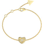 GUESS-STEEL-L.O.V.E.-JUBB05461JWYGL-Βραχιόλι-Χρυσό-Με-Καρδιά-Με-Πέτρες
