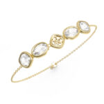 GUESS-STEEL-MAMOUNIA-JUBB05570JWYGL-Βραχιόλι-Χρυσό-Με-Πέτρες-Και-Λογότυπο