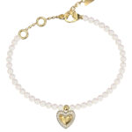 GUESS-STEEL-BELOVED-JUBB06091JWYGL-Βραχιόλι-Χρυσό-Με-Πέρλες-Με-Καρδιά-Με-Πέτρες