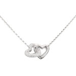 GUESS-STEEL-BELOVED-JUBN06013JWRHT-U-Κολιέ-Ασημένιο-Με-Δύο-Καρδιές