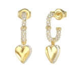 GUESS-STEEL-BY-YOUR-SIDE-JUBE06075JWYGT-U-Κρίκοι-Χρυσοί-Με-Καρδιές-Με-Πέτρες