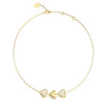 GUESS-STEEL-BY-YOUR-SIDE-JUBN06078JWYGT-U-Κολιέ-Χρυσό-Με-Τρεις-Καρδιές