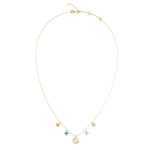 GUESS-STEEL-SECRET-GARDEN-JUBN06032JWYGMCT-U-Κολιέ-Χρυσό-Με-Πολύχρωμα-Λουλούδια-Και-Λογότυπο