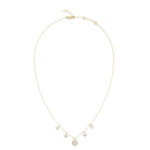 GUESS-STEEL-SECRET-GARDEN-JUBN06032JWYGT-U-Κολιέ-Χρυσό-Με-Λουλούδια-Και-Λογότυπο