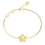 GUESS-STEEL-ICONIQUE-JUBB05546JWYGL-Βραχιόλι-Χρυσό-Με-Αστέρι-Και-Λογότυπο