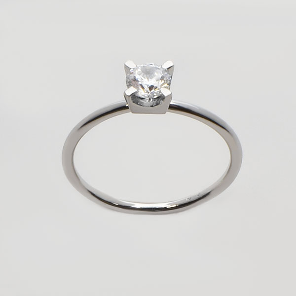Μονόπετρο Δαχτυλίδι λευκόχρυσο Κ14   Κωδ. ΜΧ/123