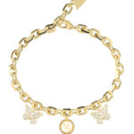 GUESS-STEEL-BORBOLETA-JUBB06130JWYGL-Βραχιόλι-Χρυσό-Με-Πεταλούδες-Και-Λογότυπο