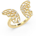 GUESS-STEEL-BORBOLETA-JUBR06118JWYG56-Δαχτυλίδι-Χρυσό-Με-Πεταλούδα-Με-Πέρλες
