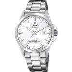 Αντρικό ρολόι Festina Swiss Made σε ασημί χρώμα