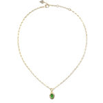 GUESS-STEEL-DIVINE-JUBN06315JWYGGNT-U-Κολιέ-Χρυσό-Με-Πράσινη-Πέτρα